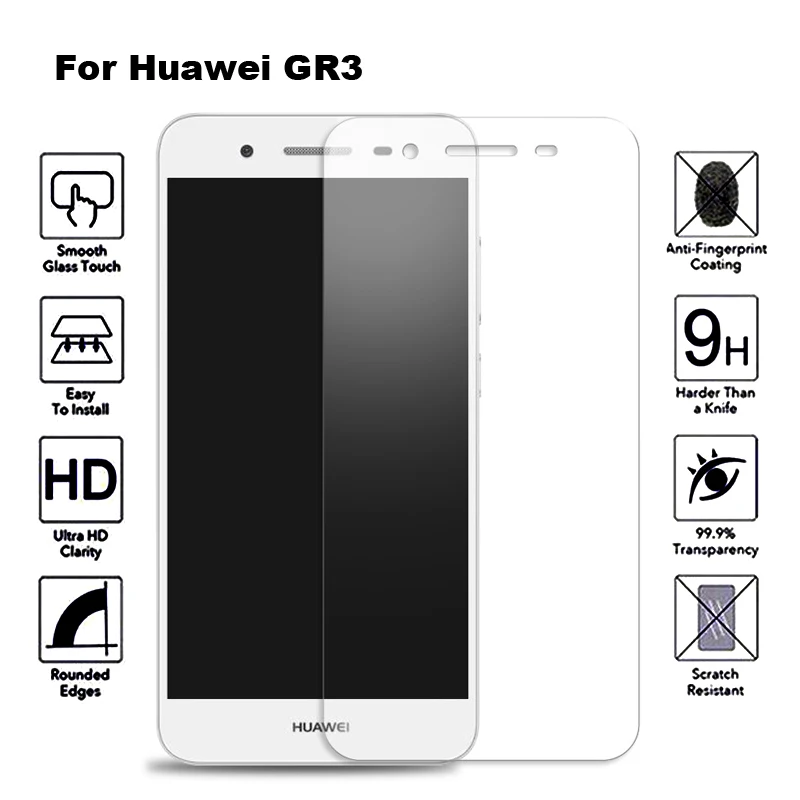 

2Pcs Tempered Glass For Huawei GR3 Screen Protector Film 9H Tempered Glass For Huawei GR3 TAG-L21 TAG-L13 TAG-L23 TAG L21 GR 3