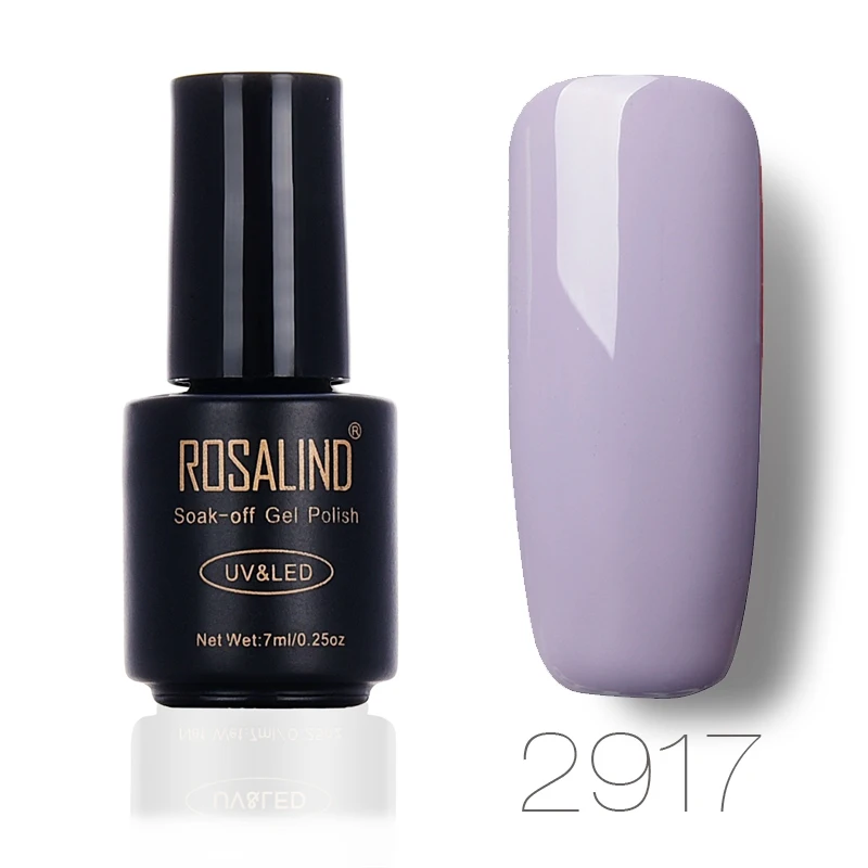 ROSALIND 7 мл серый лак для ногтей классический цвет УФ светодиодный гель лак для ногтей акриловый лак для ногтей набор инструментов для дизайна ногтей - Цвет: 2917