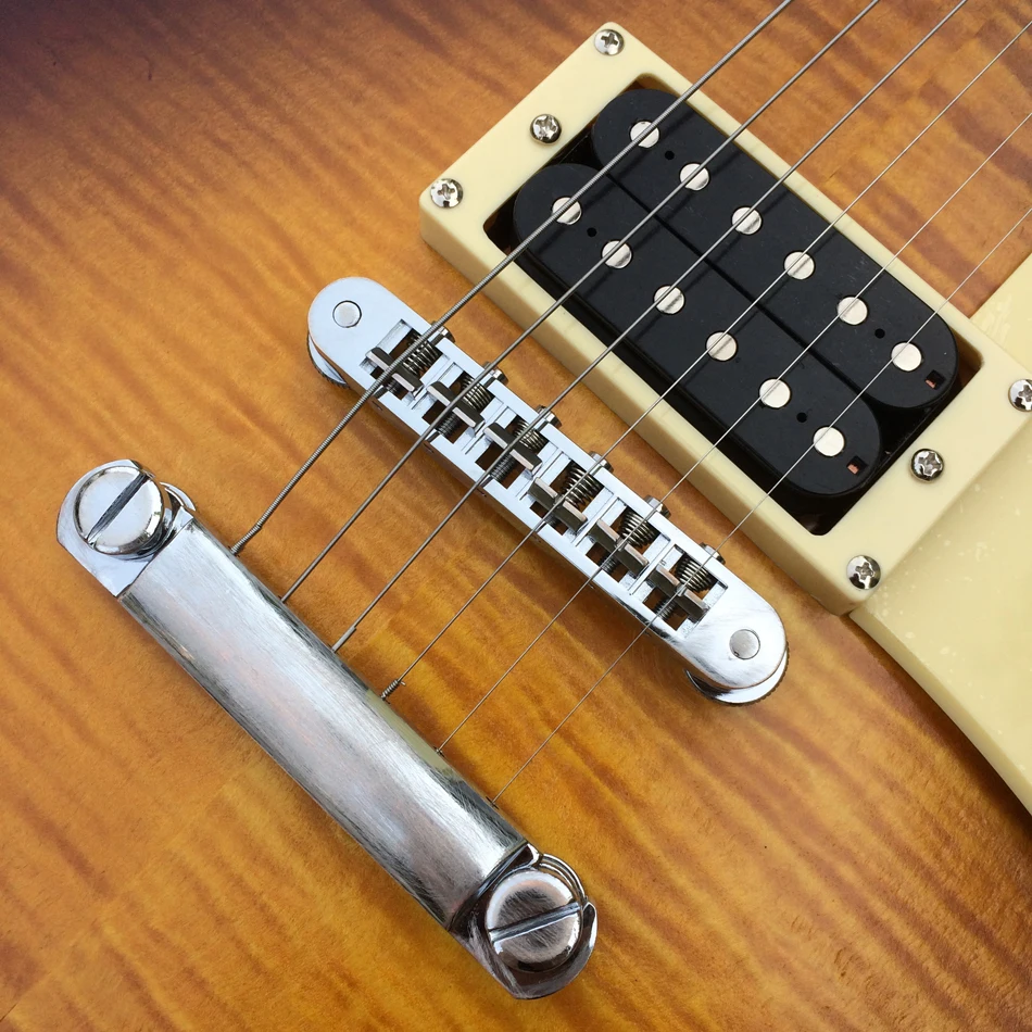 Pesado reliquia Guitarra eléctrica de guitarra a llama Arce Guitarra... TonePro puente una pieza de cuello y cuerpo envío gratis