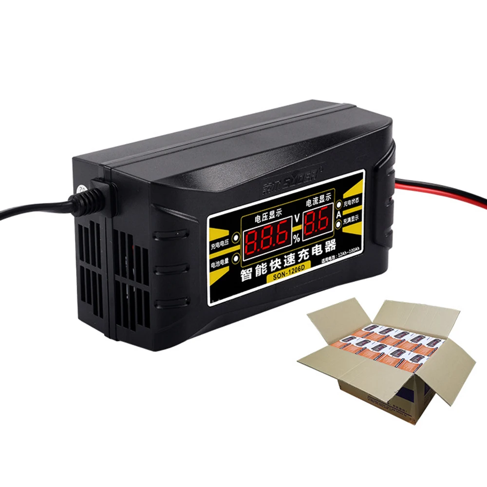 

Full Automatic Car Battery Charger 12V 6A Smart Fast Power Charging Suitable for car motorcycle With EU Plug