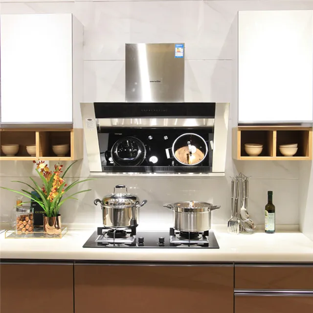 Коричневый и белый глянцевый кухонный простой дизайн|furniture kitchen|modern kitchen furniturekitchen