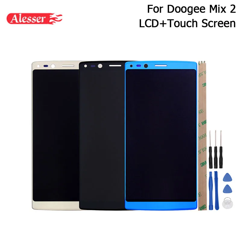 

Alesser For Doogee Mix 2 LCD Display and Touch Screen Replacement Mobile Phone Accessories +Tools +Adhesive For Doogee Mix 2
