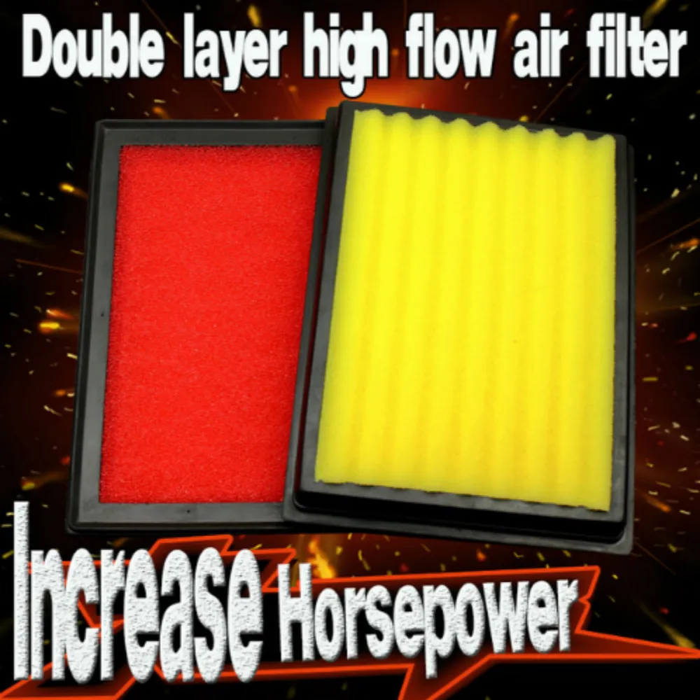 Filtro de aire del coche de alto flujo filtro de aire del automóvil Super híbrido filtros de aire para HONDA CRV CR-V 2.4L 2007-2011 (encuentro KN 33-2377)
