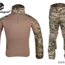 Мужская Боевая Cype стильная Gen2 униформа для страйкбола Пейнтбол Охота тактическая рубашка брюки и налокотники наколенники Multicam MC Униформа EM2725