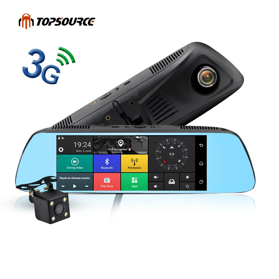 Видеорегистратор автомобильный TOPSOURCE 7 дюймов Android 5 0 GPS навигация|car dvr camera android|dvr