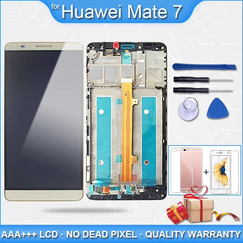 ЖК дисплей для Huawei Mate 7 s Сенсорный экран дигитайзер с рамкой ремонтные части