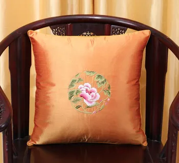 

Fine Embroidery Peony Xmas Cushion Covers Pillow Decorative Pillowcases Office Home Couch Chair Lumbar Cushion Cover Chinese