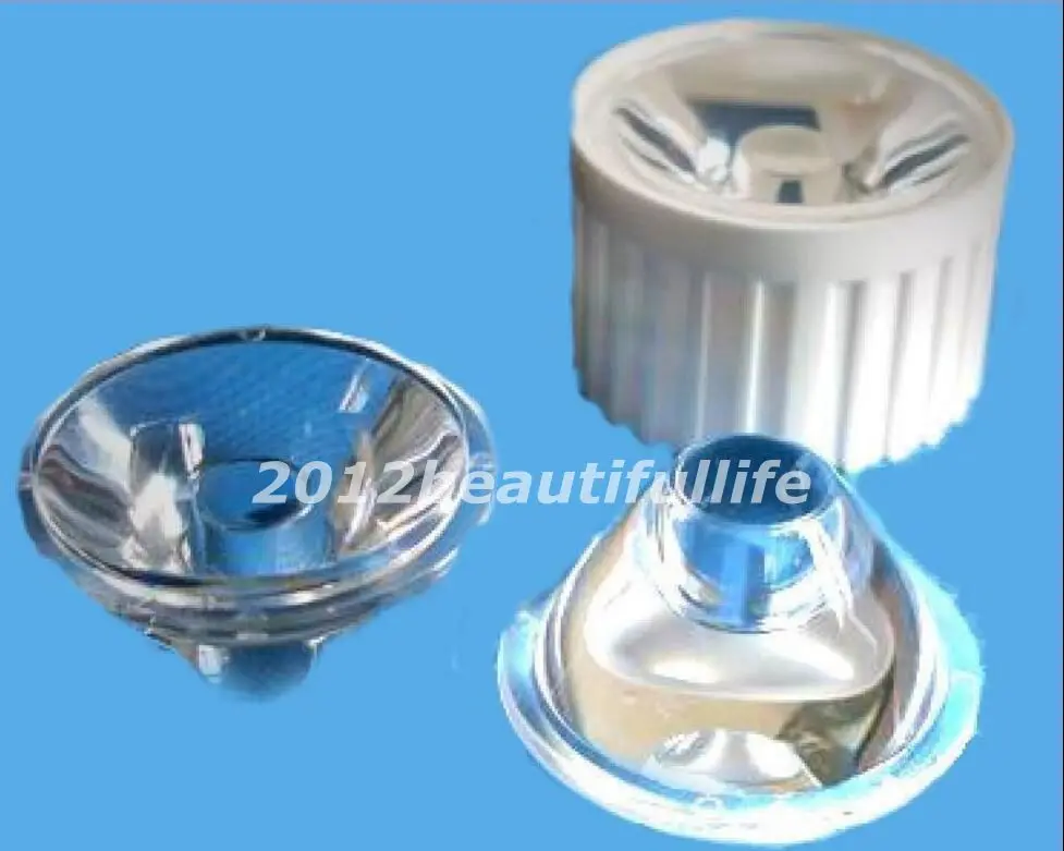 

50pcs x 5degree 10/15/ 30/45/ 60/90/120 degrees Secondary Optical Lens for 1W 3W 5W Hight Power Leds