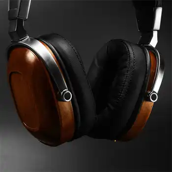 BLON BossHifi B8 HiFi Wooden Metal Headphone Black Mahogany Headset Earphone with Beryllium Alloy Driver and Protein Leather