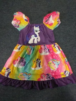 

cute baby girls summer dress with horse pattern boutique dresses party frock
