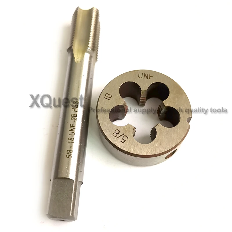 2pcs Unified Screw Left Hand Tap Die Set Unc 5/8 Unc5/811 5/811 Unc5