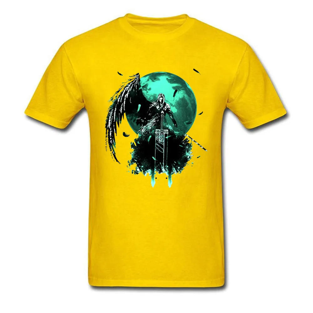 Round Collar Final-Fantasy0621 100% Cotton Adult T Shirts Fitness Tight Short Sleeve Tops & Tees 2018 Fashion Casual Tops Shirt Final-Fantasy0621 yellow