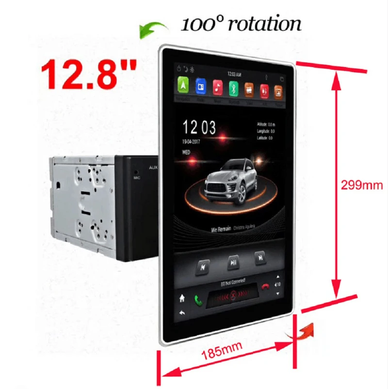 Top 12.8"2DIN universal car dvd player 1920*1080 IPS touch screen android 8.1 car radio gps PX6 6core DDR3 car radio gps navigation 4