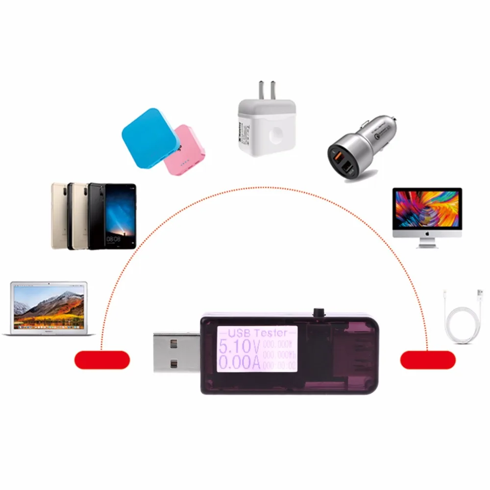 USB тестер 7 в 1 цифровой вольтметр постоянного тока амперметр измеритель