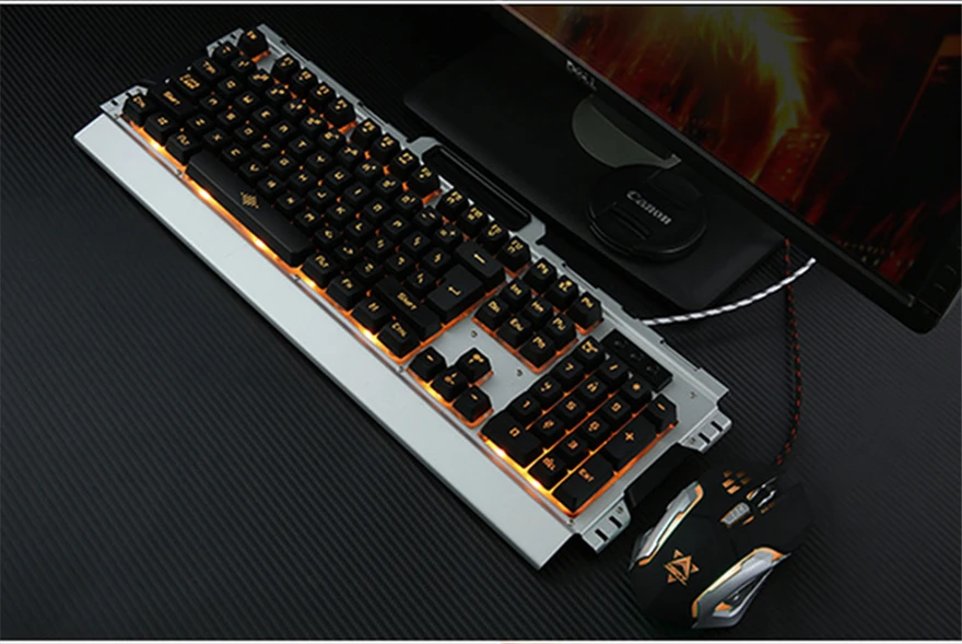 Проводной USB Подсветка Механическая игровая клавиатура мыши игры Клавиатура Мышь комбинированный красочные 3200 Точек на дюйм 1,5 м кабель для компьютера геймер