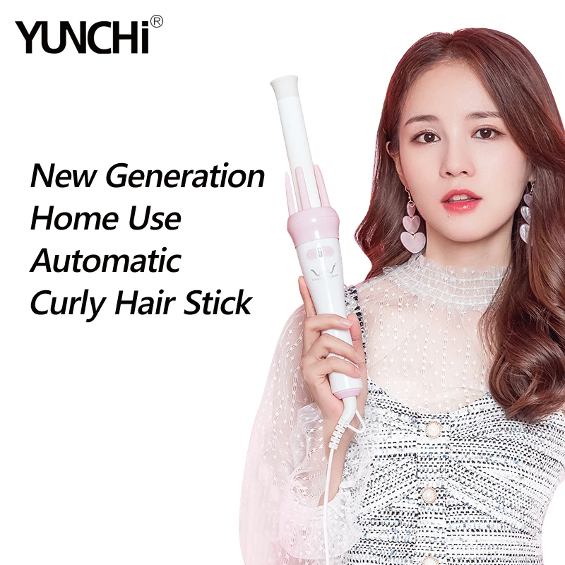 Automatic Curly Hair Stick Hair Curler Fast Styling in 5 Min Ceramic Heating Tube Nourish Hair with Plant Protein Coating