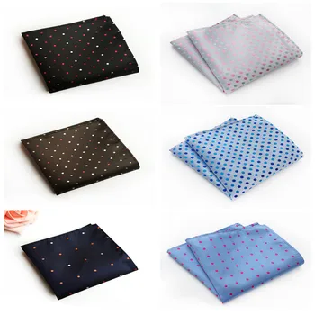

Boutique Men's Fashion Business Accessories Handkerchief High Quality Polyester Material Fashion Polka Dot Dress Pocket Towel