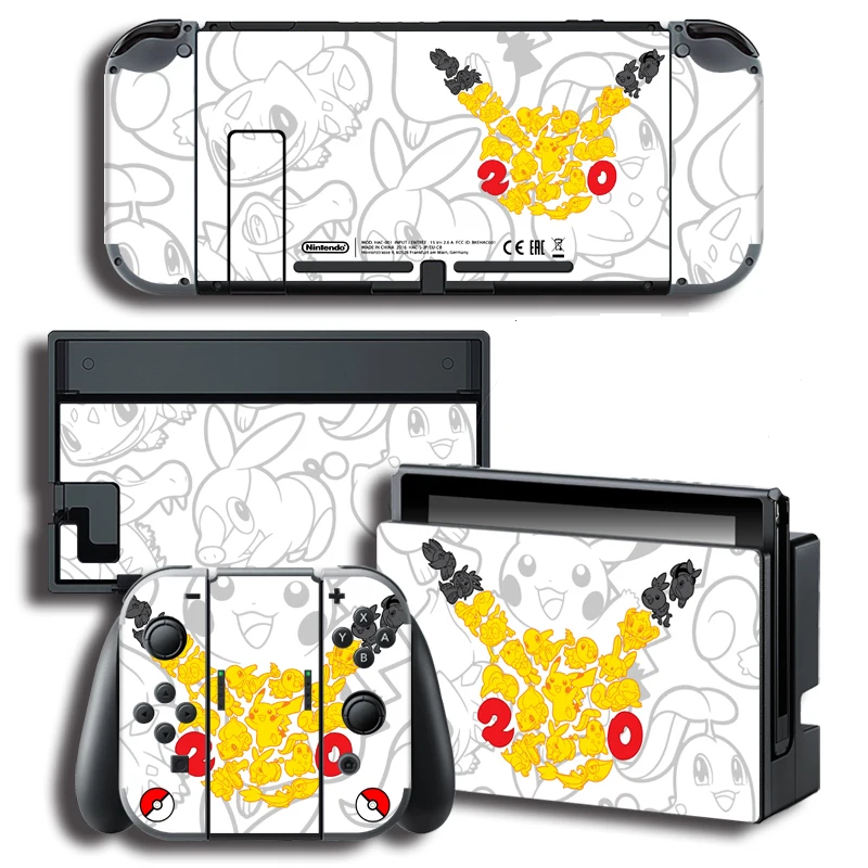 Виниловая экранная наклейка для Pokemon evotiom Skins наклейка s для nintendo Switch NS консоль+ контроллер+ наклейка-подставка