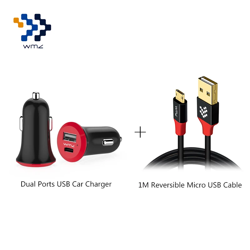 

USB 2.0 Universal Dual Ports Fast Travel Charger Adapter+1M Reversible Micro USB Cable For Mobile Phones Xiaomi Redmi Note 4/4X