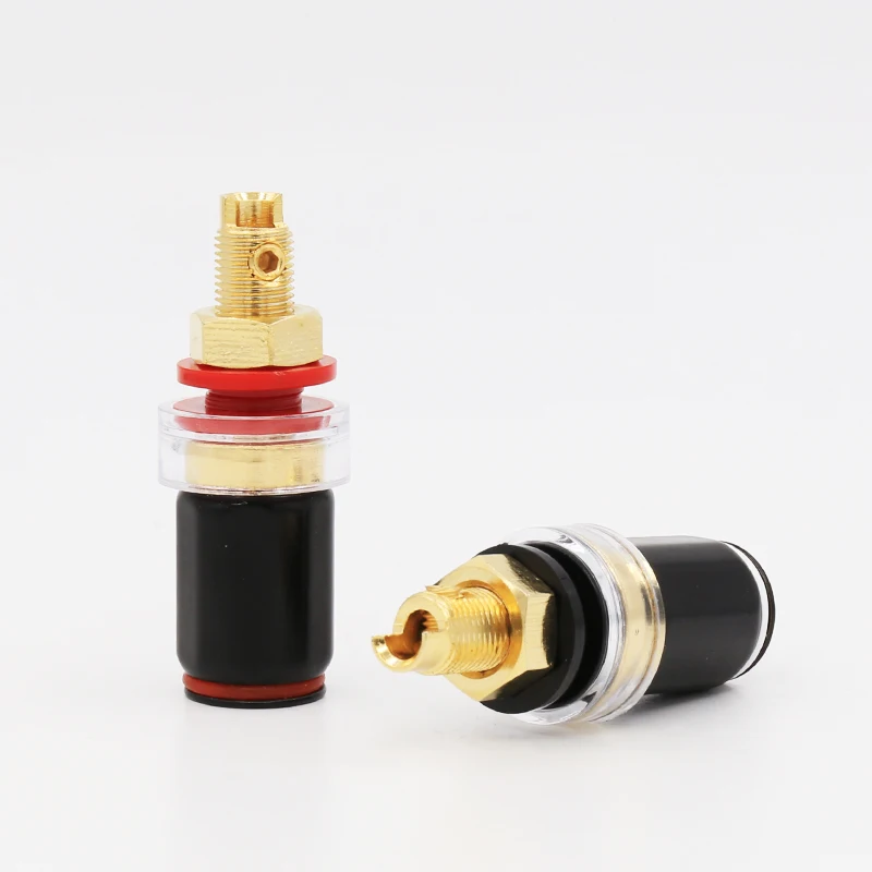 

Hi End Audio P008G Gold Plated 4MM Banana Plug Terminal Binding Post for Speaker Amplifier High Quality Red and Black
