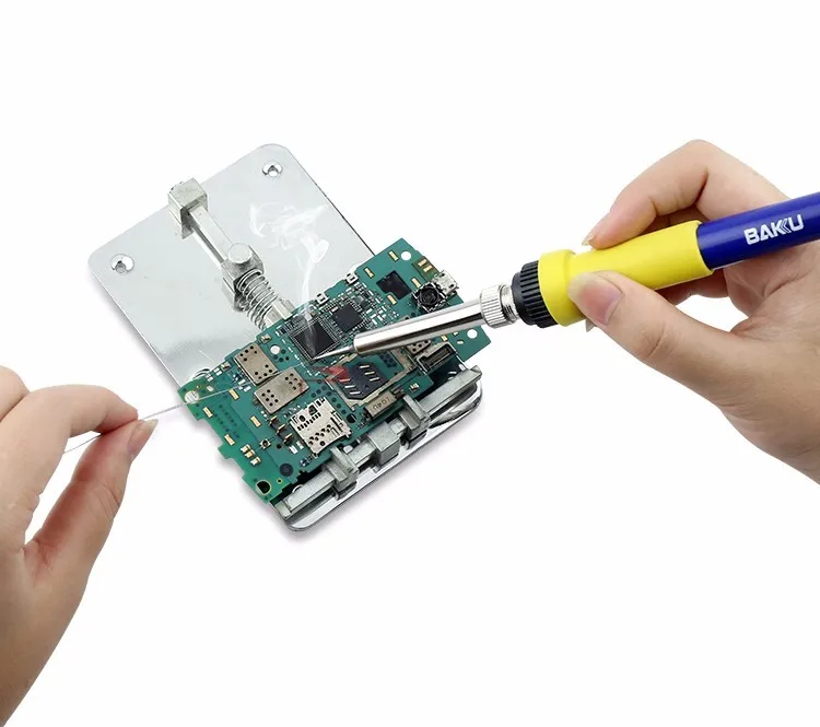 electronics soldering kit BAKU Electric Soldering Iron Solder Handle Replacement with DIN 5 Pin Female Connector for ESD 878L2 601D 603D Welding Station electronics soldering kit