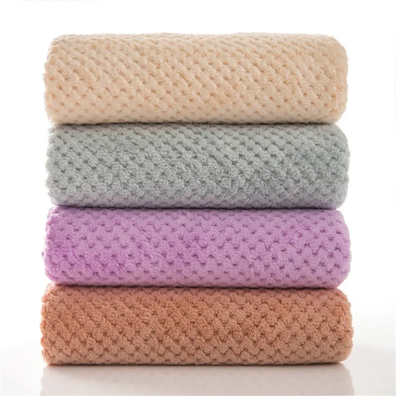 Быстросохнущее полотенце для волос коралловый бархат ананас 35*75 полотенце для мытья лица предметы первой необходимости супер впитывающее спортивное полотенце