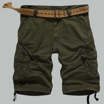 

2018 Summer New Miltary Cotton Bermudes Homme Good Quality Loose Heren Shorts