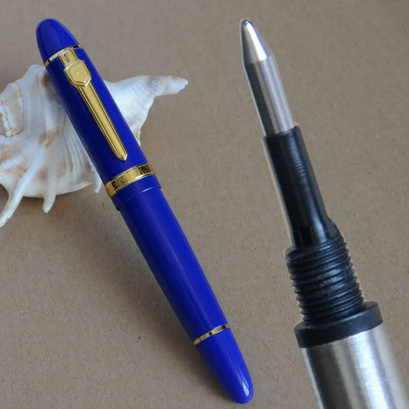 Pen as picture show JINHAO 159 Шариковая ручка для шампанского и серебра синий желтый медный синий зеленый оранжевый фиолетовый черный 19 цветов на выбор - Цвет: Pen as picture show