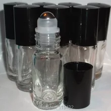 1000 шт. многоразового толщиной 5 мл 1/6 унц. Mini Roll на прозрачное стекло бутылки эфирное масло Сталь из металла ролик мяч аромат духов pb82