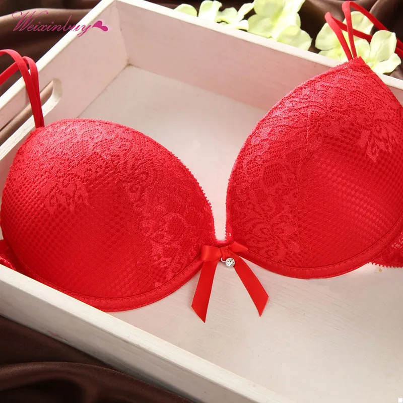 Buy 2018 Vintage Women Lace Bra Set Red Lingerie Set