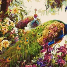 Diy живопись по номерам декоративные настенные картины для гостиной животного холст для живописи бескаркасные 40X50 см AOP043