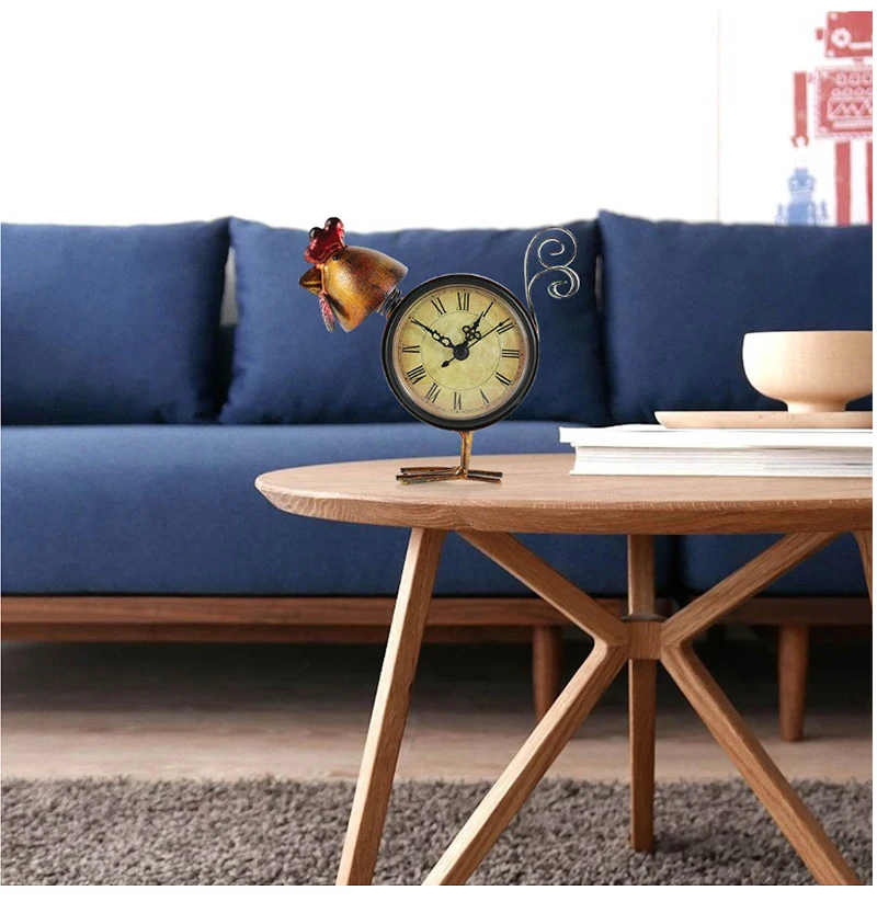 Европейские Железные куриные модели настольные декоративные часы бытовые часы европейские ретро часы-цыпленок практичные ремесла домашний декор подарки