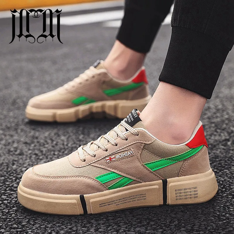 

MUMUELI Suede Canvas White Blue Red Beige Men Shoes Designer 2019 Fashion Brand High Quality Luxury Breathable Sneakers WD885