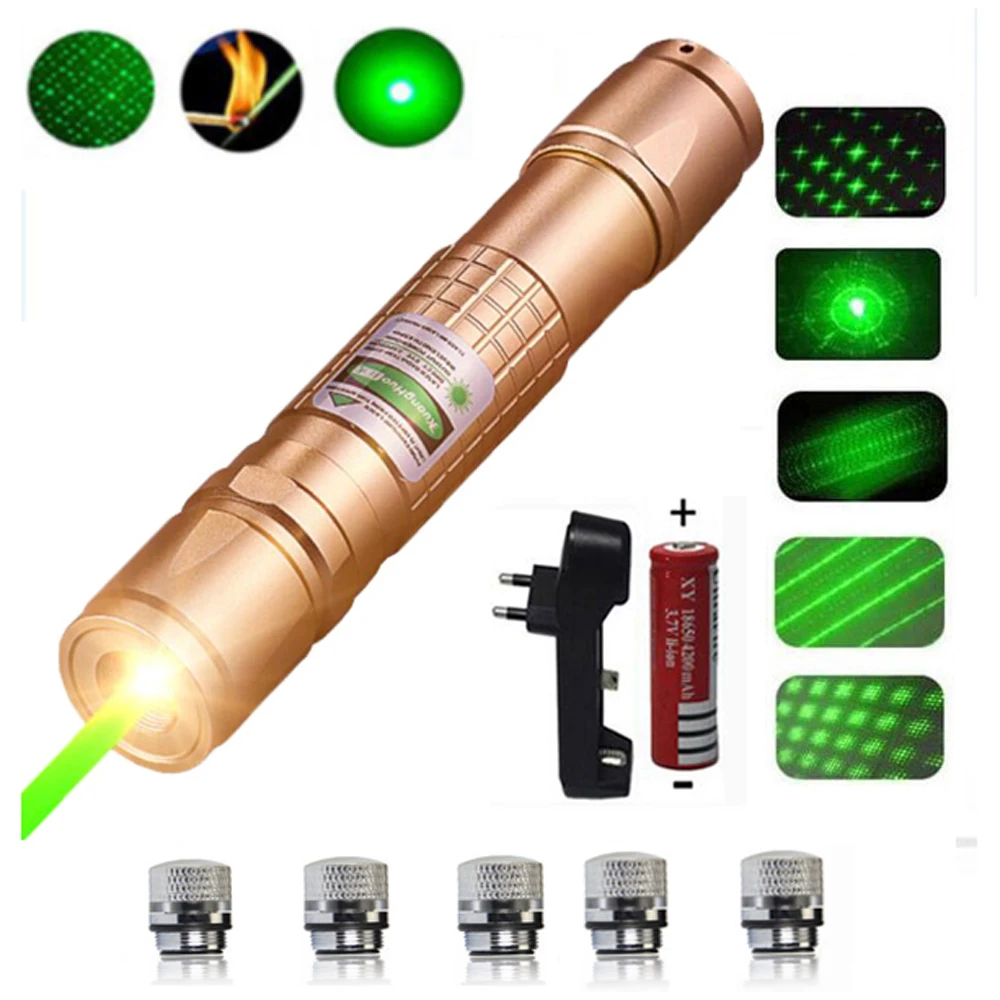 عالية الطاقة مؤشر ليزر الصيد الليزر الأخضر التكتيكية البصر بالليزر القلم 303 حرق laserpen قوية laserpointer مضيا