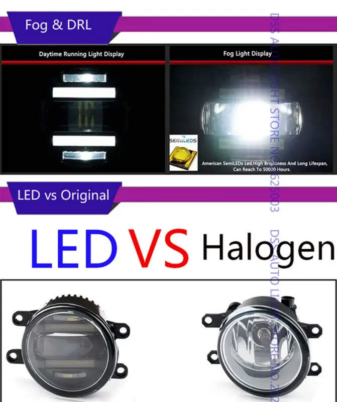 LED Fog Light with Daytime Running Light DRL Front Fog Lamps for Toyota RAV4 Camry Solara Yaris Avalon Highlander Hbbrid Matrix Corolla Venza Prius (10)