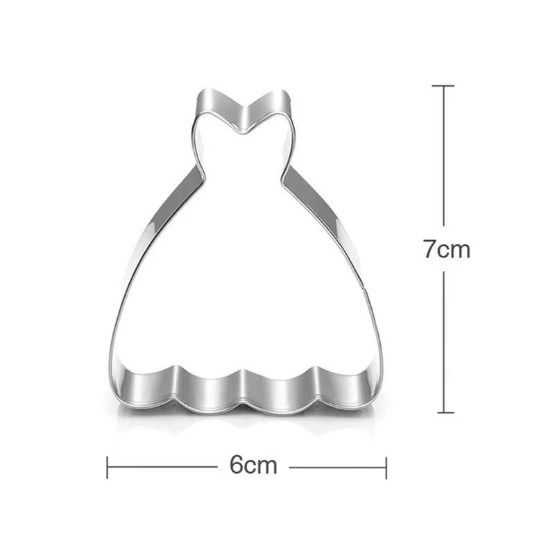

VOGVIGO Skirt Suit Baking Mold for Stainless Steel Baking Accessories Princess Dress Mould Decoration Baking Tools New 2019