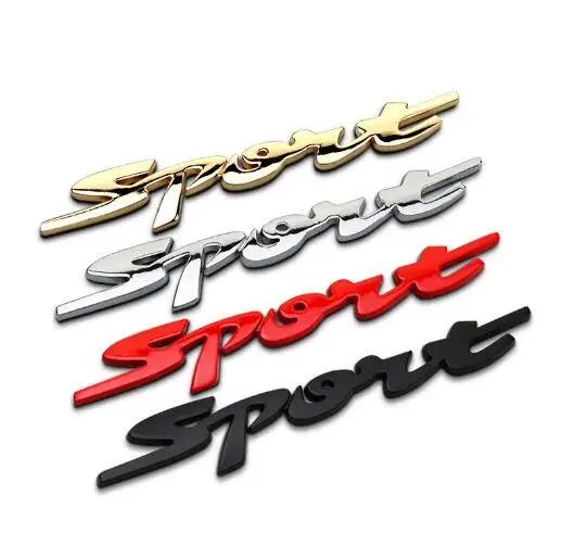 

1 Pcs Real Metal Badge Sport car stick Rear Boot Emblem car body stick Car Styling
