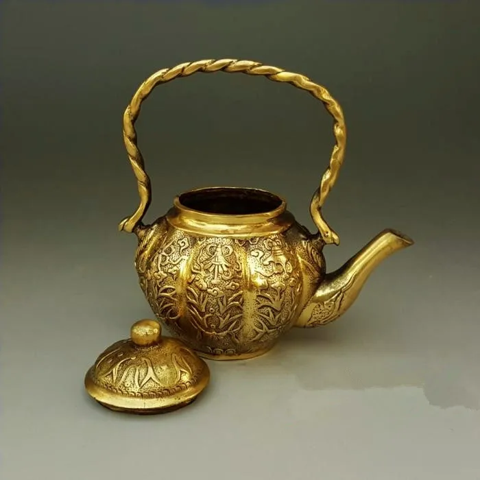 Antique brass ornaments decoration craft gift teapot pot kettle Home