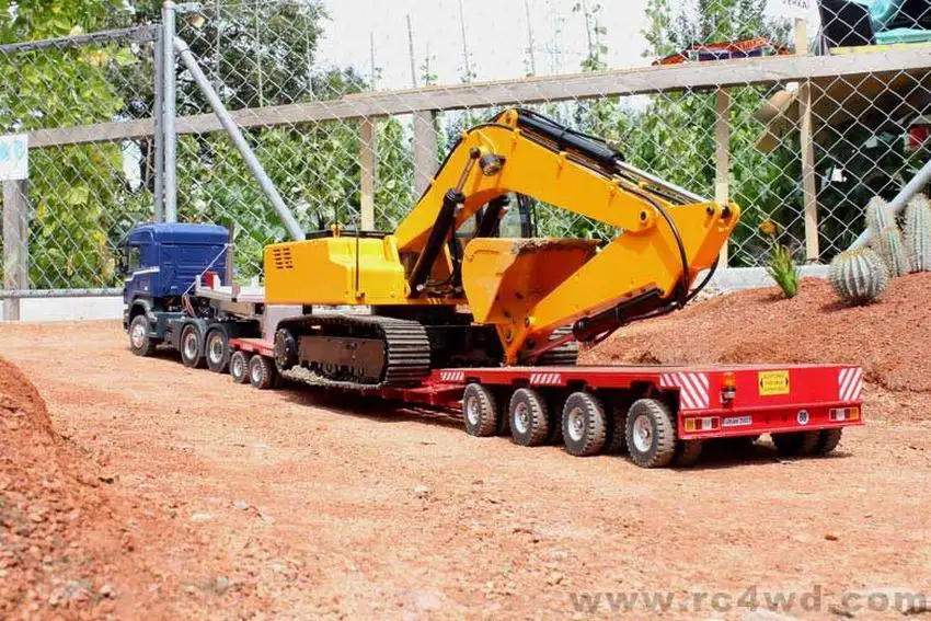 rc truck excavator transport