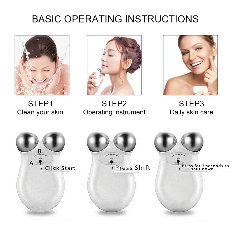  Mini Microcurrent Face Lift Machine V Shaped Lifting Face Electric Facial Massager Beauty Tighten S