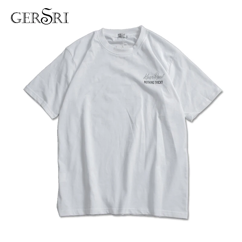 

Gersri T shirt Men Summer White Short Sleeve Fashion Skull T Shirt Brand Men Casual Tee shirt 100% Cotton Men's T-shirt