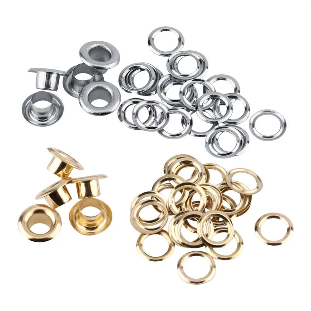 100pcs/Lot 5mm Metal Eyelets Grommets Brass Eyelets Hole for Leather