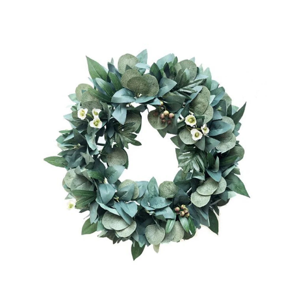 Artificial Door Hanging Wall Window Flower Green Leaf Wreath Home Party Decor