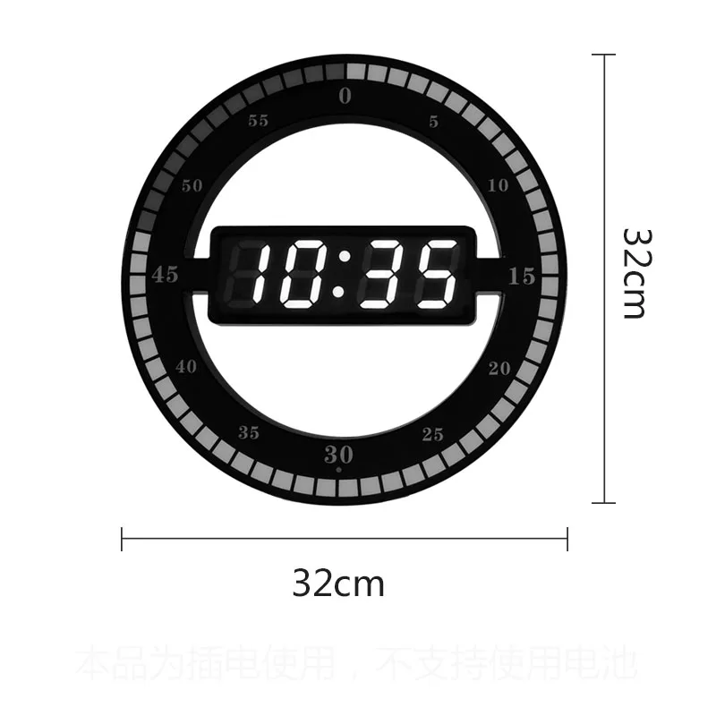 Светодиодный светильник, простой ночной свечение, Круглый Декор для дома, минималистичный Современный Настенный декор, настенные часы для гостиной, немой креативный цифровой электронный