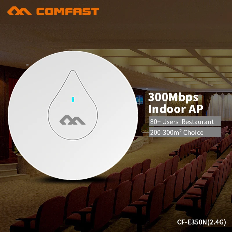 

COMFAST 300Mbs Wifi Router Ceiling AP Power Amplifier Wifi Extender Include 48V POE Support OpenWRT Business Recommend CF-E350N