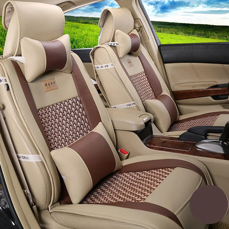

Vtear ( Front + Rear) Leather car seat covers For Hyundai creta solaris ix35 i30 Elantra accent tucson Sonata auto accessories