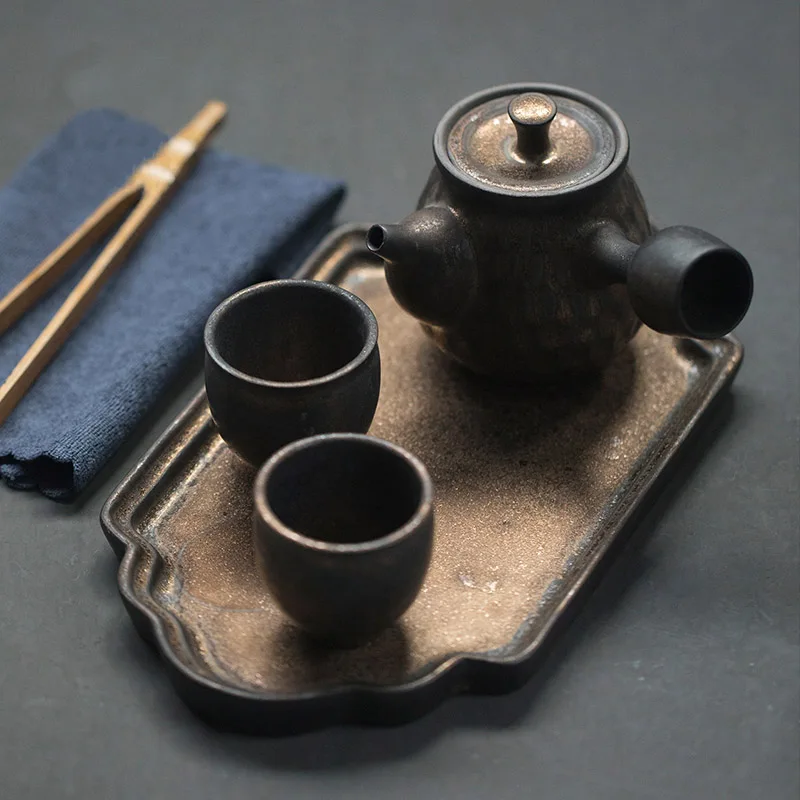 TANGPIN китайские чайные наборы кунг-фу керамический чайник с 2 чашками и поддоном японский чайный набор Посуда для напитков