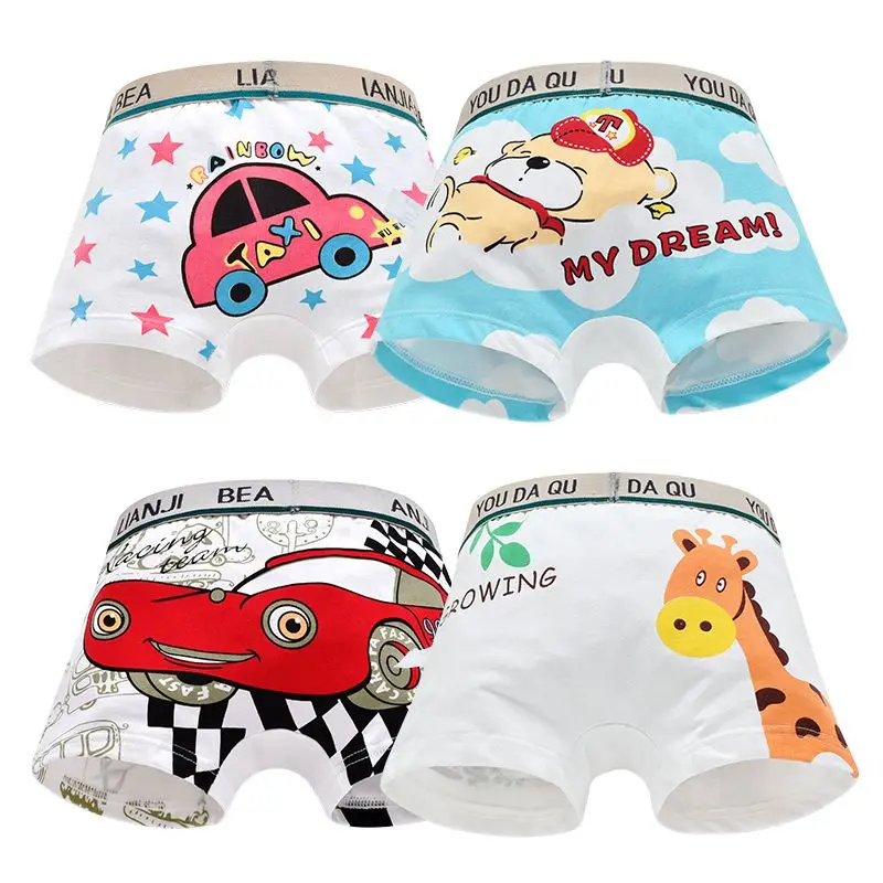 

Boys Underwear Children Cartoon Animal Print Cotton Panties Boxer Briefs Shorts Toddler Kids Bottoms 2019 New