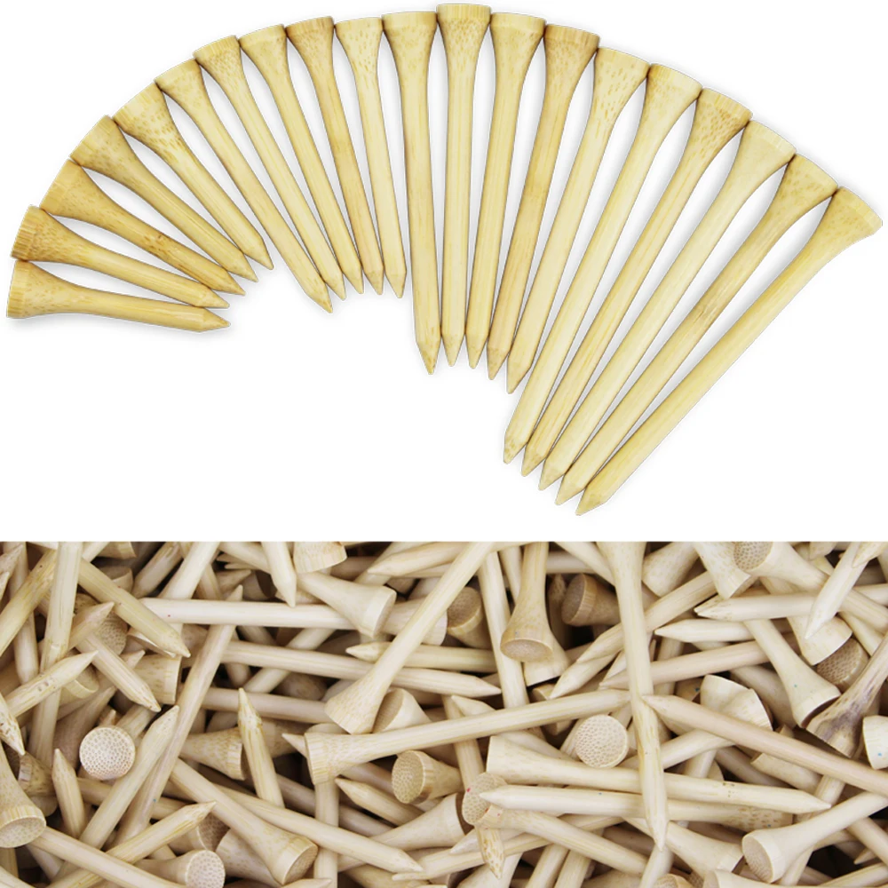 

Package of 100 Tees Golf Tees Bamboo Tee Golf Balls Holder 4 Sizes Available Stronger than Wood Tees Drop Ship