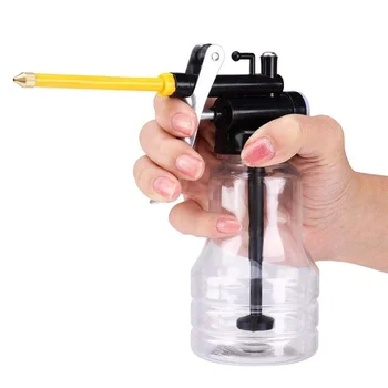 

250ml Hardware Tool Transparent Oil Can Plastic Hose Refueling Pot High Pressure Oiler Oil Gun